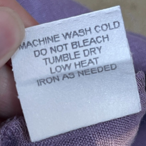 Vintage 1990s Linen Floral Tunic Maxi Dress Set – Purple, Short Sleeve, Made in - Picture 13 of 13